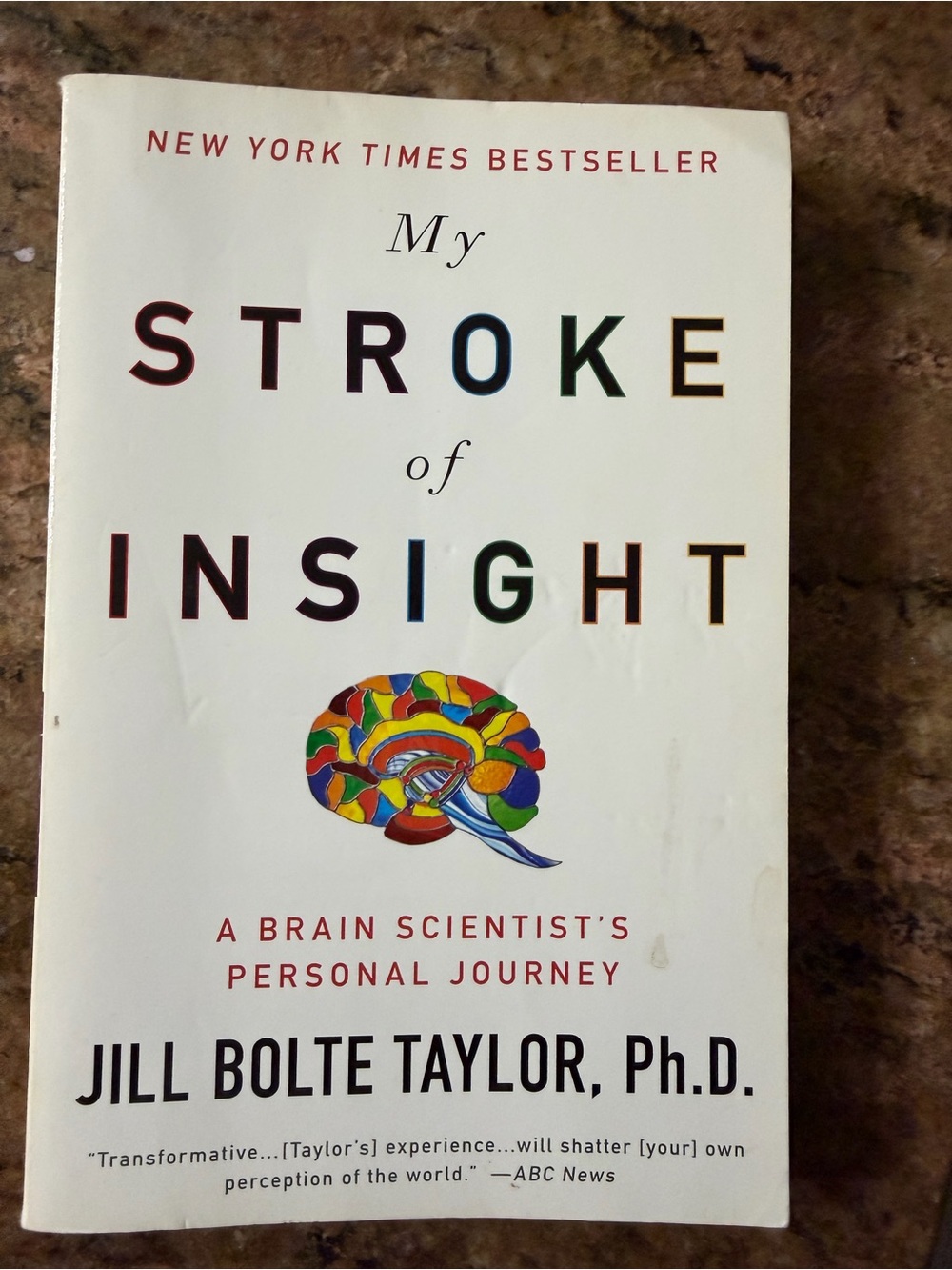 Book: My Stroke of Insight by Jill Bolte Taylor, Ph.D. -